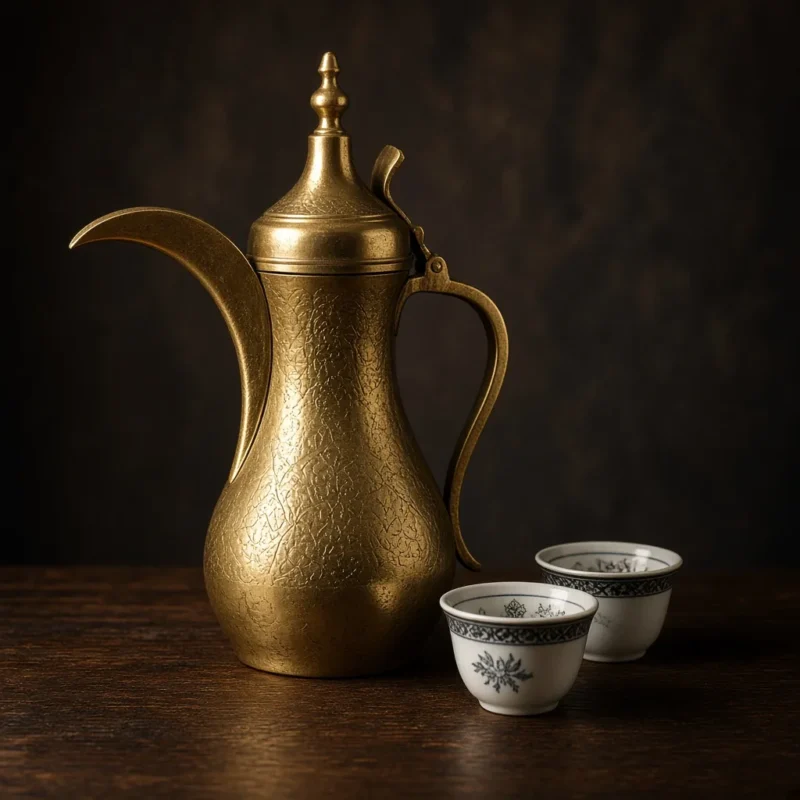 Brass Dallah Brewing Set